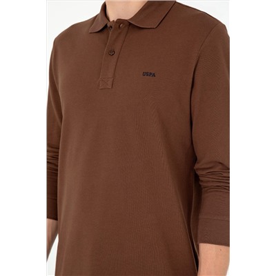 Erkek Kahverengi Basic Sweatshirt
