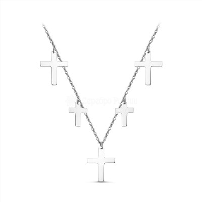 Колье из серебра родированное 925 пробы 440-10-444р
