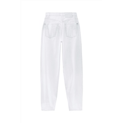 Pantalón recto Blanco