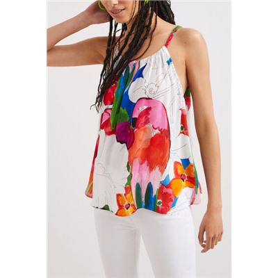 Blusa halter tropical
