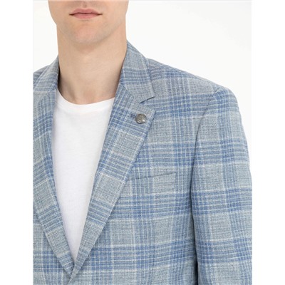 Açık Lacivert Slim Fit Ceket