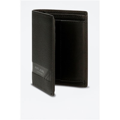 Cartera de piel Jeans Negro
