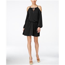 MICHAEL Michael Kors Cold-Shoulder Peasant Dress