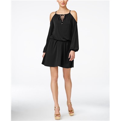 MICHAEL Michael Kors Cold-Shoulder Peasant Dress