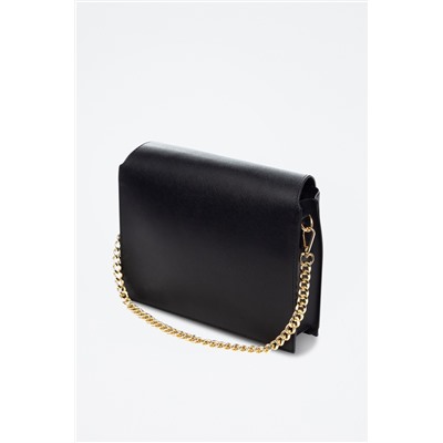 Bandolera de piel Arena - Negro