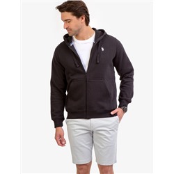 SMALL LOGO FULL ZIP LINED HOODIE