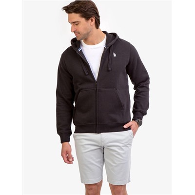 SMALL LOGO FULL ZIP LINED HOODIE
