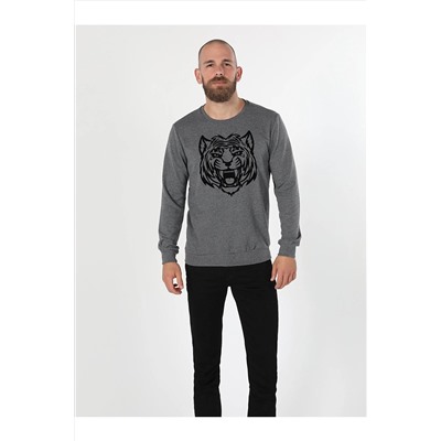 Colin’sRegular Fit Baskılı Antrasit Erkek Sweatshirt