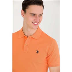 Erkek Turuncu Basic Polo Yaka Tişört
