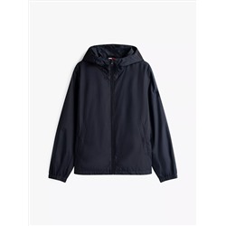 Water-Repellent Hooded Windbreaker