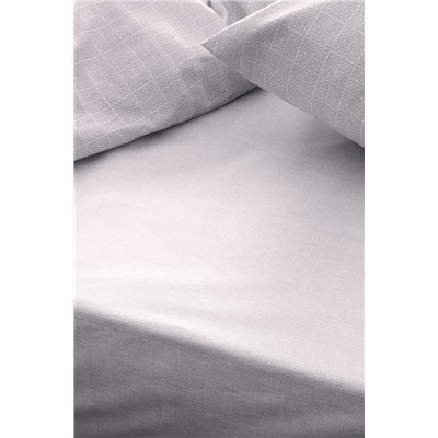 Odette King Size %100 Pamuk Ranforce Baskılı Nevresim Takımı - Gri