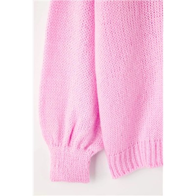 Pembe Çiçek Detaylı Triko Hırka TBBAW26AV00020