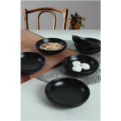 Keramika Mat Siyah Halka Çerezlik/Sosluk 13 Cm 6 Adet ST489006F956A0000000AYD100