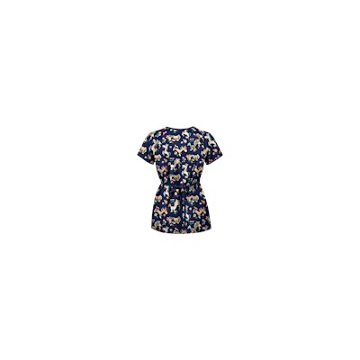 UA Frolic In The Flowers Navy Mock Wrap Scrub Top