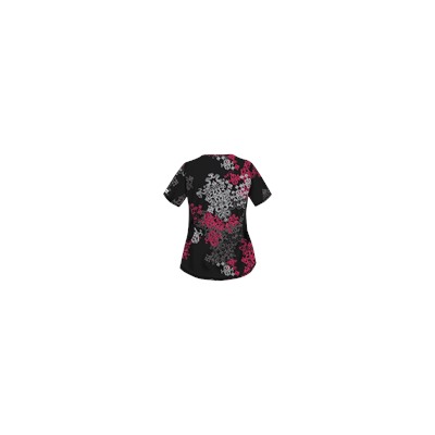 UA Exotica Black Print Scrub Top