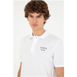 Erkek Regular Fit Polo Yaka Beyaz Tişört