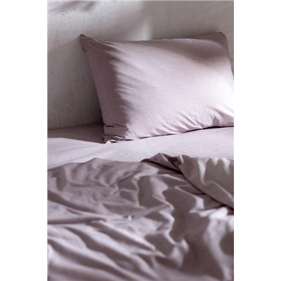 Odette King Size %100 Pamuk Ranforce Baskılı Nevresim Takımı - Açık Mürdüm