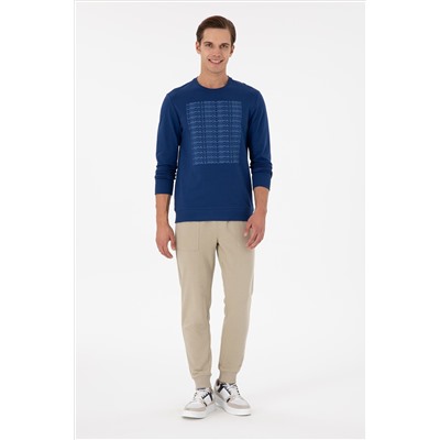 Erkek İndigo Sweatshirt