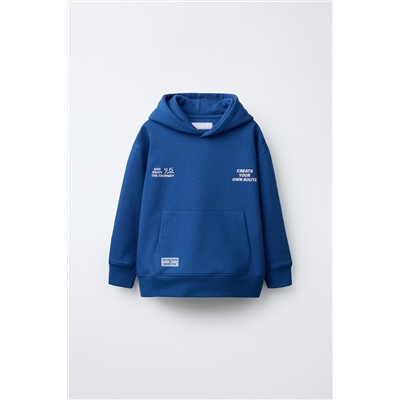 SLOGAN PRINT HOODIE