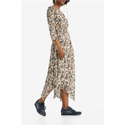 Vestido boho de bajo asimétrico