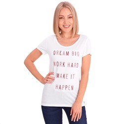 Damen T-Shirt mit gesticktem Schriftzug