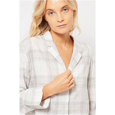 Camisa Gris y beige