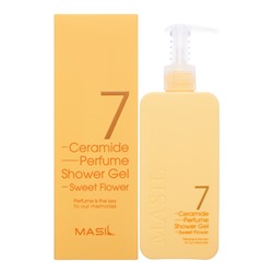 061580 MASIL 7 CERAMIDE PERFUME SHOWER GEL SWEET FLOWER Парфюмированный гель для душа с керамидами и ароматом малины и жасмина 300мл