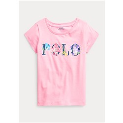 Girls 2-6x Floral-Logo Cotton Jersey Tee