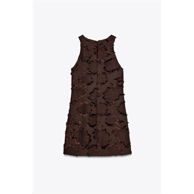 TEXTURED FABRIC MINI DRESS