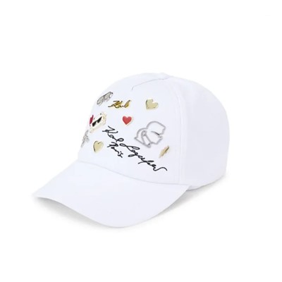 Karl Lagerfeld Paris Logo Charm Baseball Cap