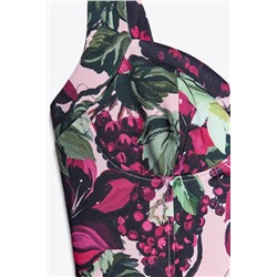 FLORAL GODET DRESS