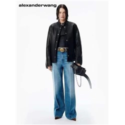 Женские очень мягкие джинсы с выделенным геометрическим рисунком Alexander Wan*g