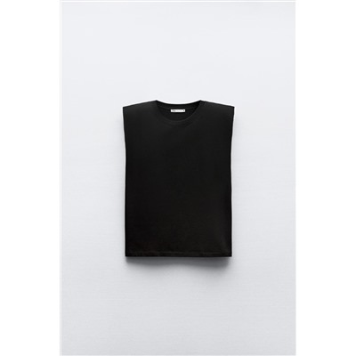 TOP WITH SHOULDER PADS