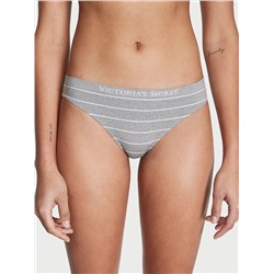 Seamless Lace-Trim Thong Panty