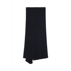 Falda midi Negro