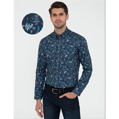 İndigo Regular Fit Uzun Kollu Gömlek