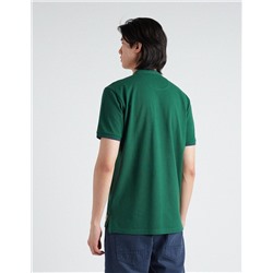 Mandarin Collar Polo, Men, Green