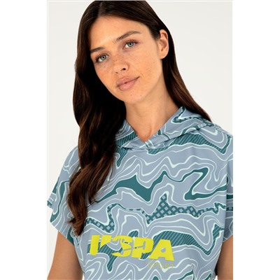 Kadın Koyu Yeşil Kapüşonlu Sweatshirt