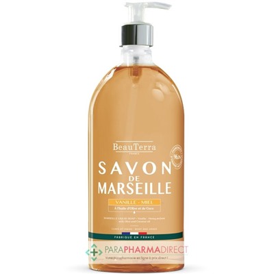 BeauTerra Savon de Marseille - Vanille-Miel 1L