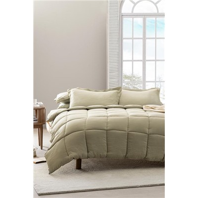Mona Tek Kişilik Comforter Set - Haki