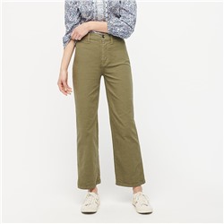 Slim wide-leg pant in washed canvas