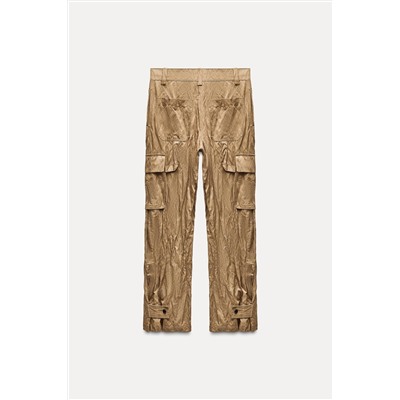 ZW COLLECTION WRINKLED CARGO TROUSERS