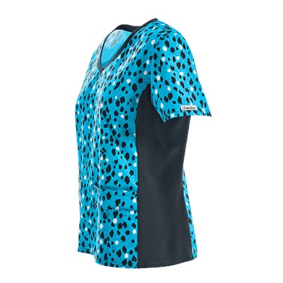 Cherokee Flexibles Scrubs Purrfect Love Print Top