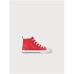 HIGH-TOP SNEAKERS WITH TOECAP