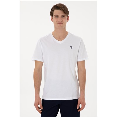 Erkek Regular Fit V Yaka Siyah Basic Tişört