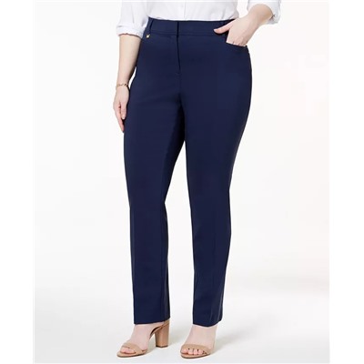 JM Collection Plus & Petite Plus Size Tummy Control Curvy-Fit Pants, Created for Macy's