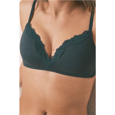 Sujetador triangular CHARMING encaje verde