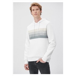 MaviKapüşonlu Beyaz Sweatshirt 0610307-620