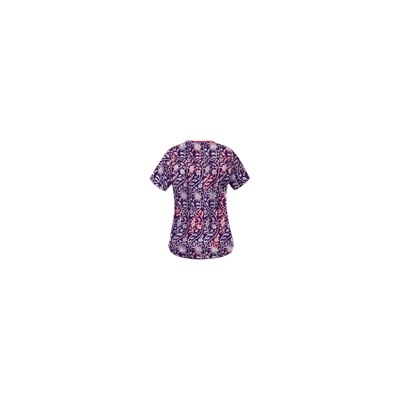 UA Fall Vineyard Eggplant Print Scrub Top