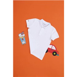 U.S. Polo Assn., Erkek Çocuk Beyaz Basic Polo Yaka Tişört 50292129-VR013